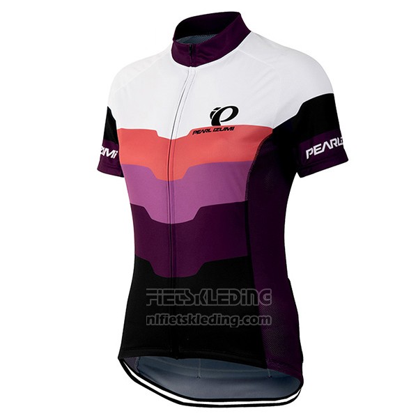 2016 Fietskleding Vrouw Pearl Izumi Zwart en Violet Korte Mouwen en Koersbroek